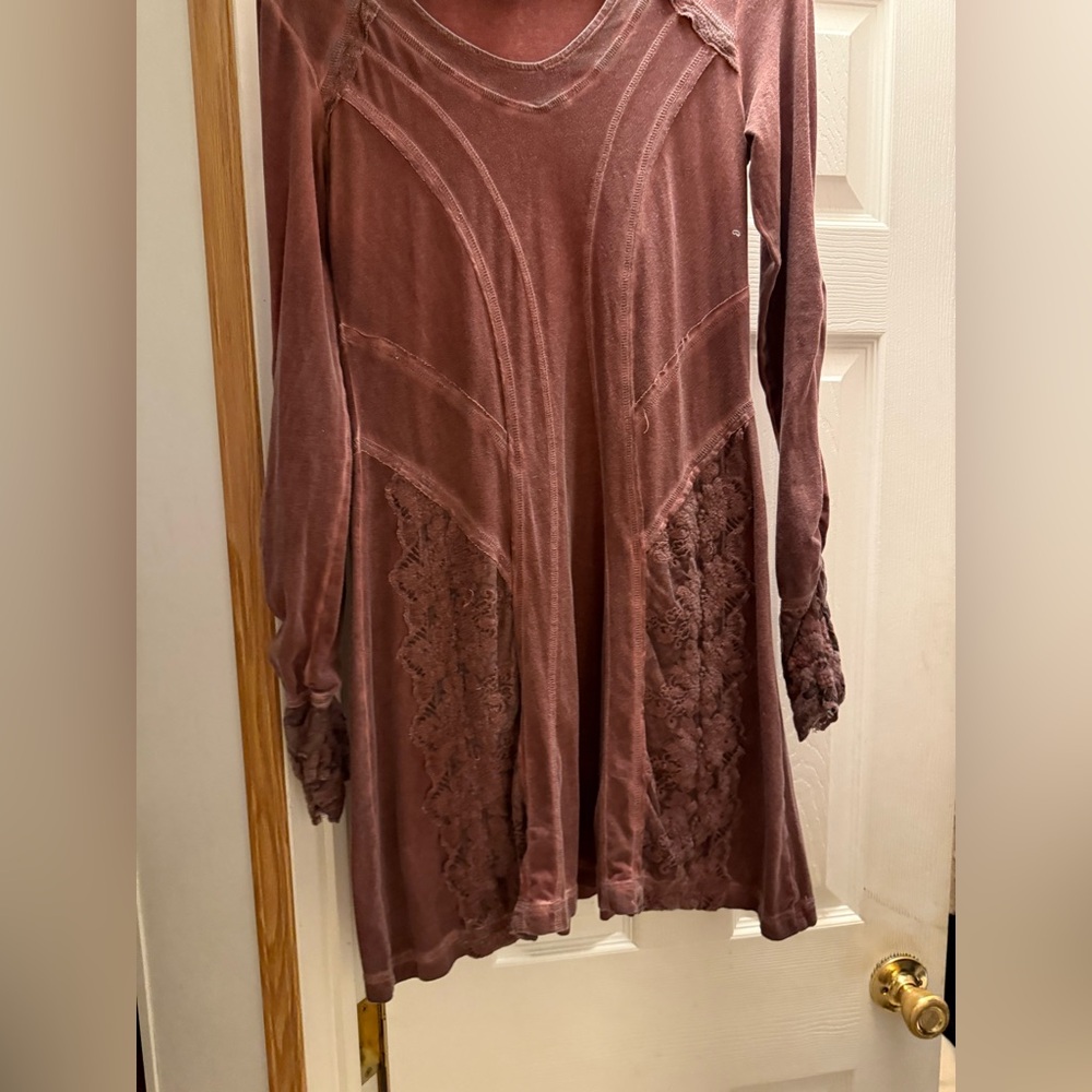 Long Sleeve Lace Detail Dress